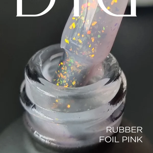 Didier Lab maskuojanti kaučiukinė bazė su folija Rubber Base Foil , Pink, 10ml 06